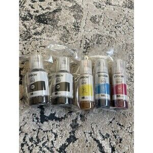 Epson 502 EcoTank Ink Bottle Set CMYK + Black Genuine OEM New Exp 2026
